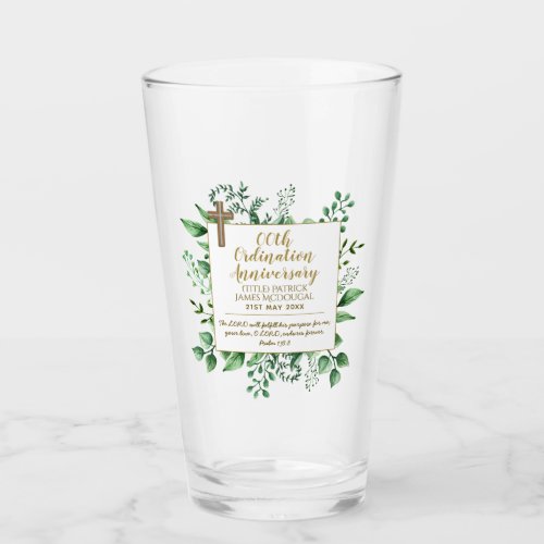 Personalized Priest Ordination Anniversary Gift Glass