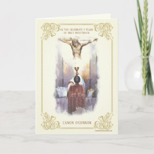 Personalized Priest Ordination Religious Jesus Card