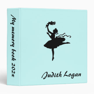 Personalized Prima Ballerina Memory Book 3 Ring Binder