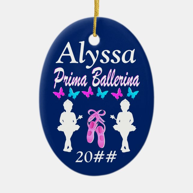 PERSONALIZED PRIMA BALLERINA ORNAMENT (Front)
