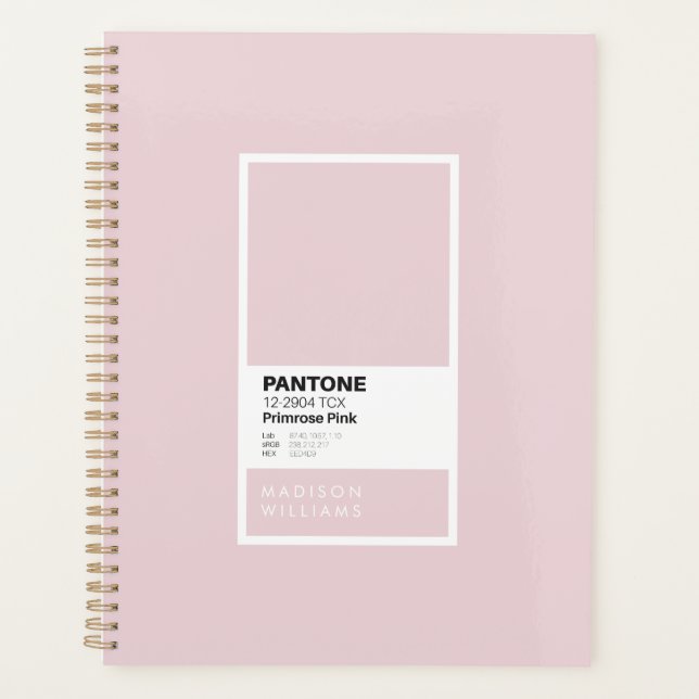 Personalized Primrose Pink Notebook | Custom Name (Front)