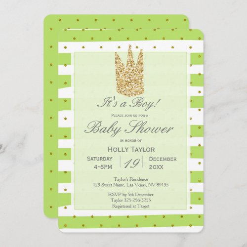 Personalized Prince Baby Shower Invitation