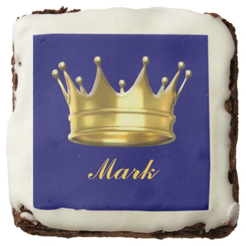 Personalized  Prince Crown Brownies