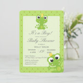 Personalized Prince Frog Baby Shower Invitation (Standing Front)