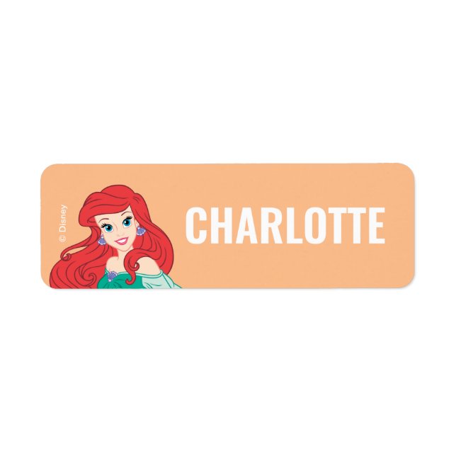 Personalized Princess Ariel Back to School Labels (Front)