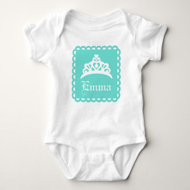Personalized Princess Baby Bodysuit (Front)