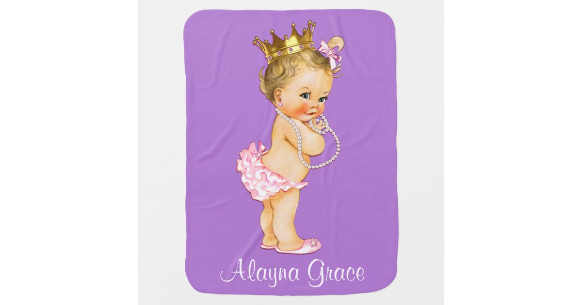 Personalized Princess Baby Double Sided Swaddle Blanket | Zazzle