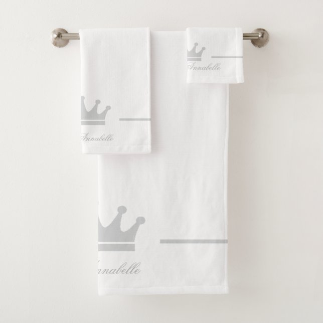 Personalized Princess Bath Towel Set (Insitu)