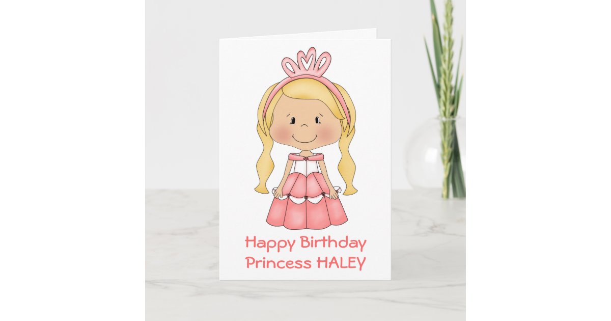 Personalized Princess Birthday card | Zazzle.com