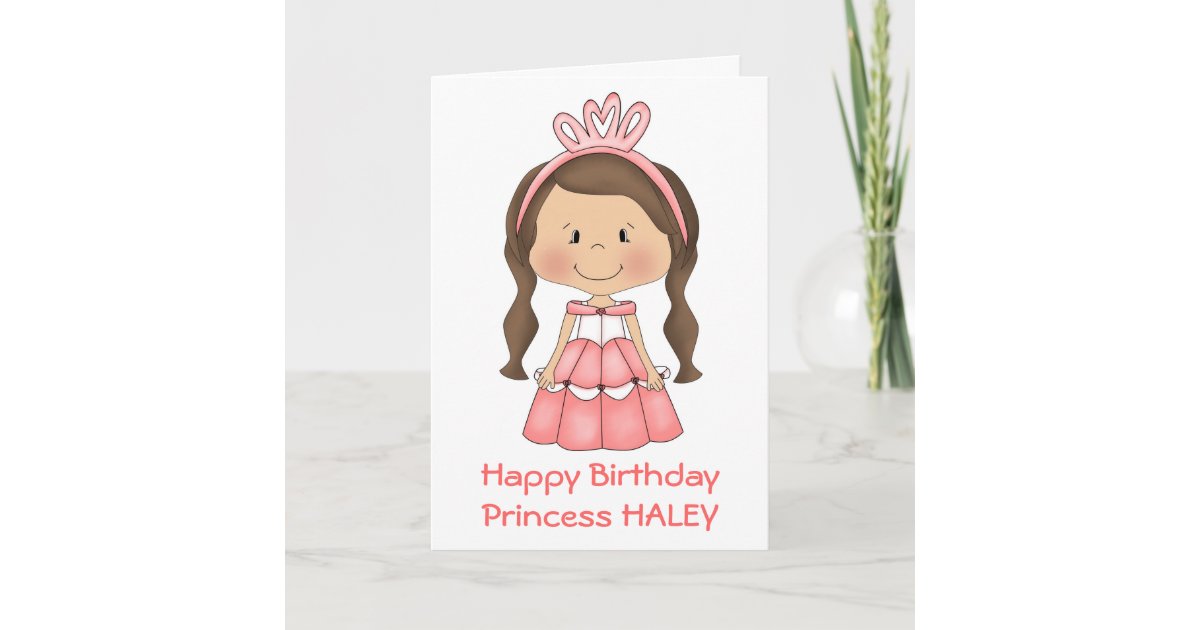 Personalized Princess Birthday card | Zazzle