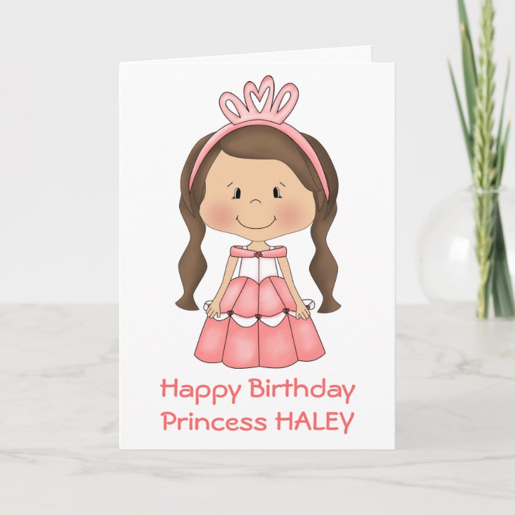 Personalized Princess Birthday card | Zazzle