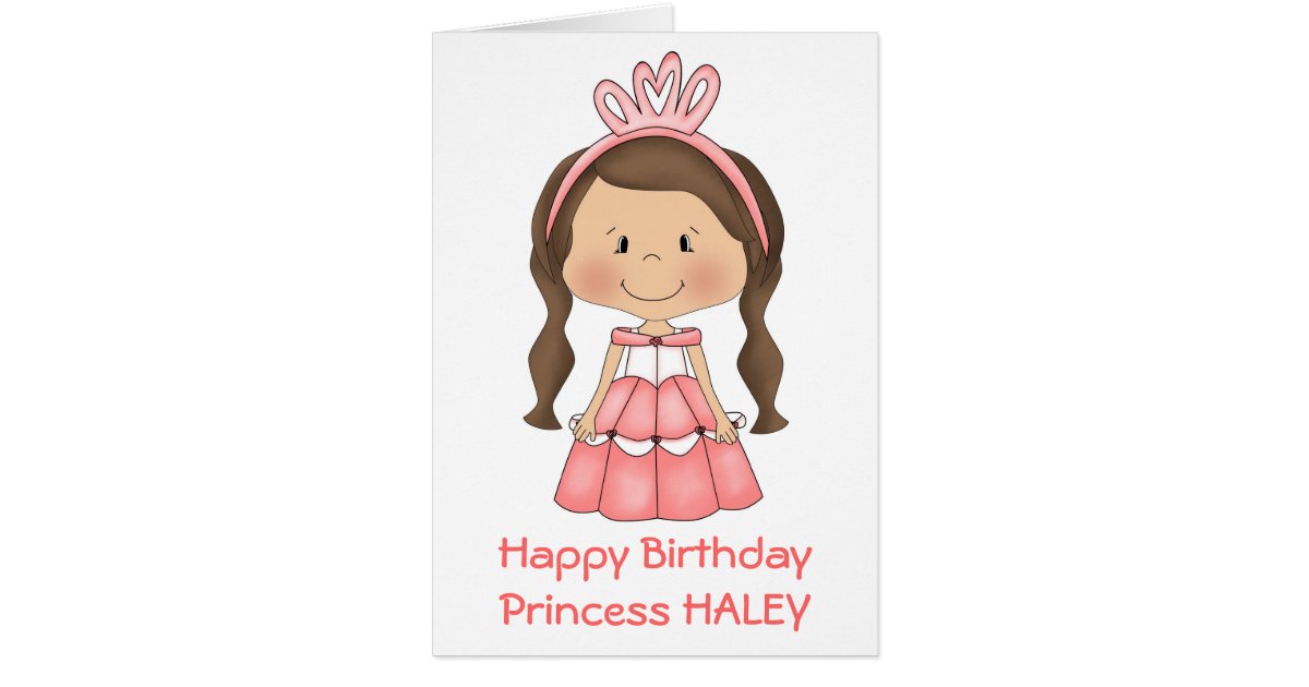 Personalized Princess Birthday card | Zazzle
