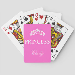 Personalized princess card in pink with name
