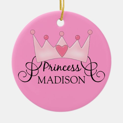 Personalized Princess Christmas Ornament