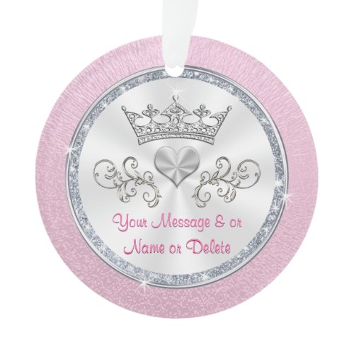 Personalized Princess Christmas Ornaments, Tiara Ornament