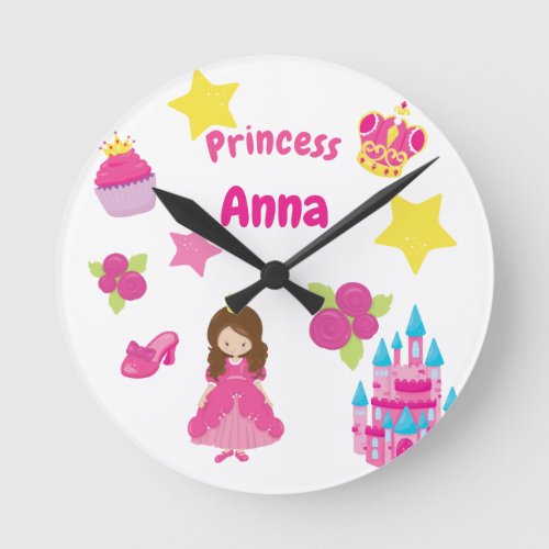 Personalized princess clock