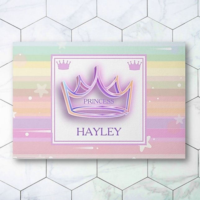 Personalized Princess Crown area rug (Creator Uploaded)