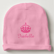 Personalized Princess Crown Girls Baby Beanie Hat at Zazzle