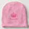 Personalized princess crown girls baby beanie hat