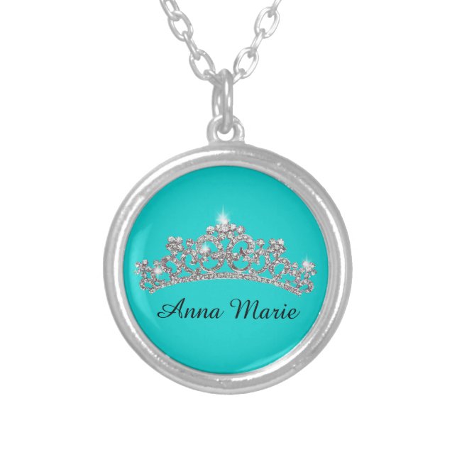 Personalized Princess Crown Necklace (Front)