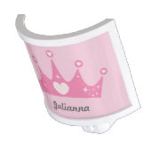 Personalized Princess Crown Night Light / Pink (Angled)
