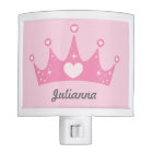 Personalized Princess Crown Night Light / Pink