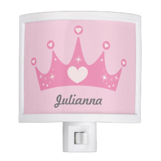 Personalized Princess Crown Night Light / Pink
