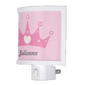 Personalized Princess Crown Night Light / Pink (Left)