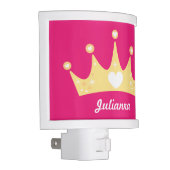 Personalized Princess Crown Night Light / Yellow (Right)