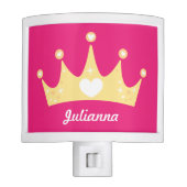 Personalized Princess Crown Night Light / Yellow (Front)