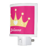 Personalized Princess Crown Night Light / Yellow (Left)