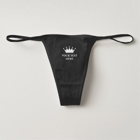 Personalized princess crown womens thong underwear