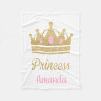 Personalized Princess Fleece Blanket