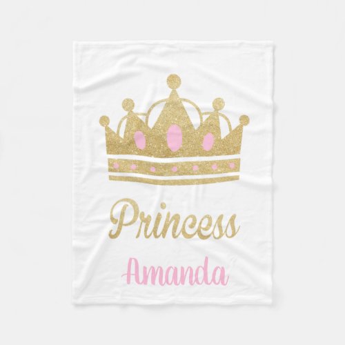 Personalized Princess Fleece Blanket