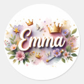 Emma sticker name | Zazzle