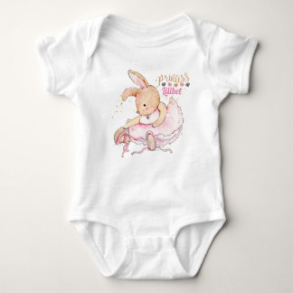 Personalized Princess Lilibet Ballerina Rabbit Baby Bodysuit