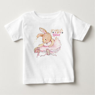 Personalized Princess Lilibet Ballerina Rabbit Baby T-Shirt
