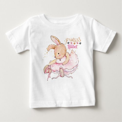 Personalized Princess Lilibet Ballerina Rabbit Baby T_Shirt