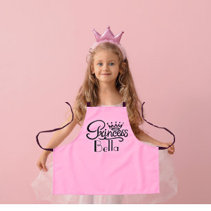 Personalized Princess Name Pink Girl's Apron