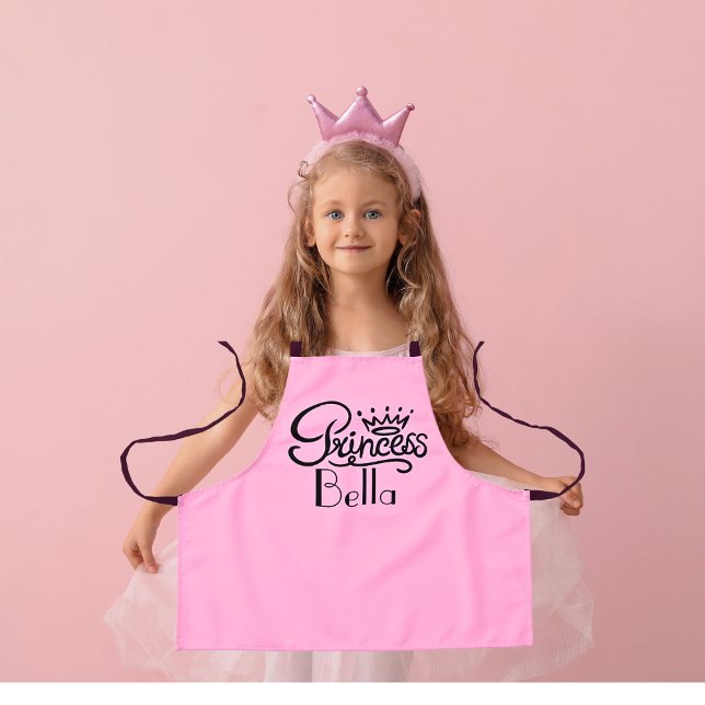 Personalized Princess Name Pink Girl's Apron (Creator Uploaded)