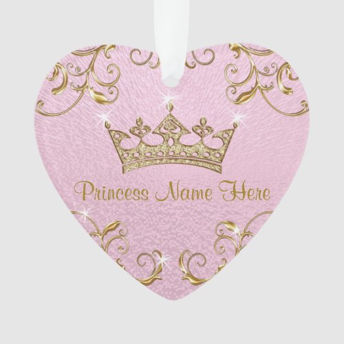 Personalized Princess Ornaments Double Sided
