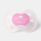 Personalized princess pacifier with name and crown (Front)
