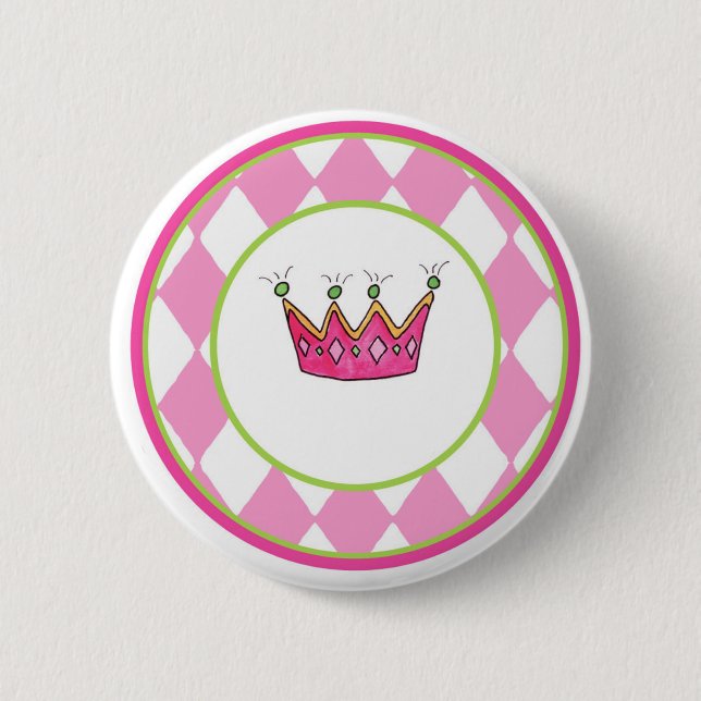 Personalized Princess Pinback Button (Front)