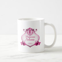 Personalized princess pink Mug with custom name.