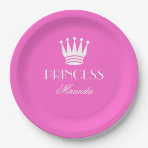 Personalized princess plate with name