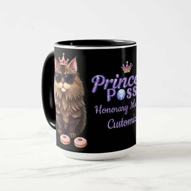 Personalized Princess Posse Member Black Mug (Front Left)