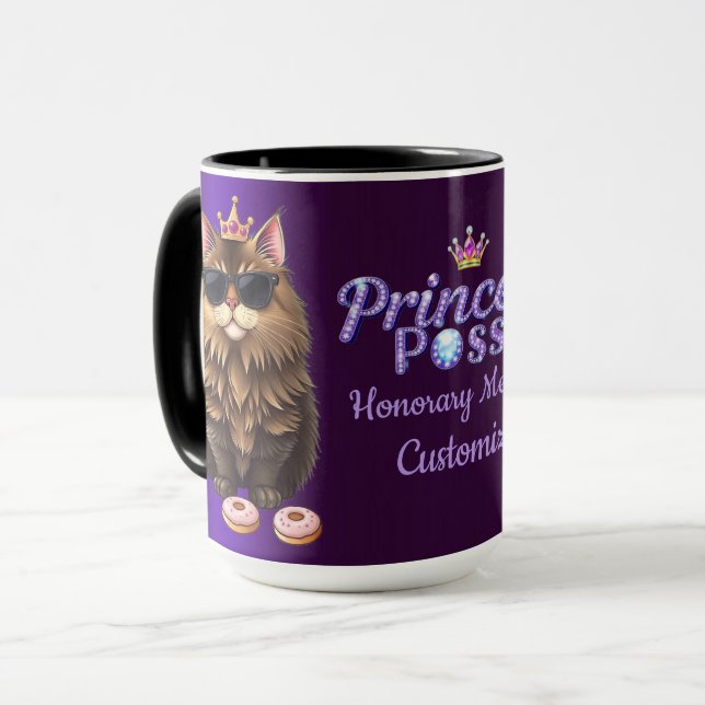 Personalized Princess Posse Member Purple Mug (Front Left)