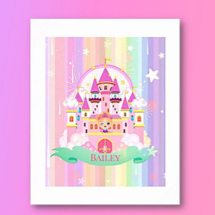 Personalized Princess Print, Wall Poster