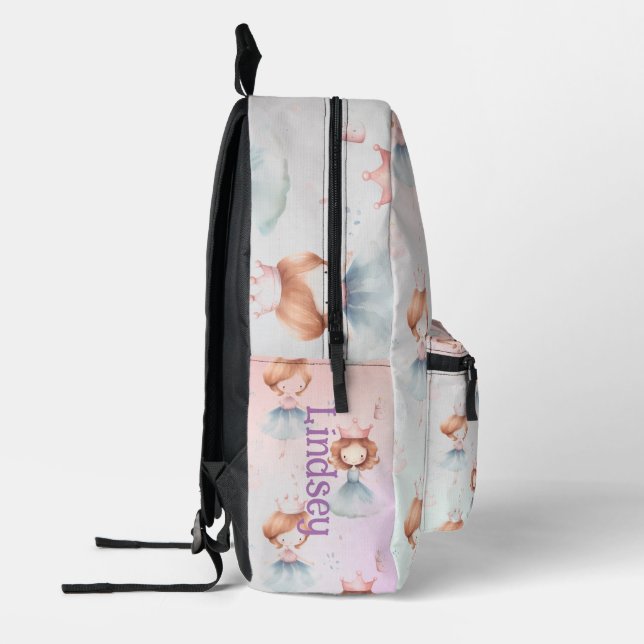 Personalized Princess Printed Backpack (Left)
