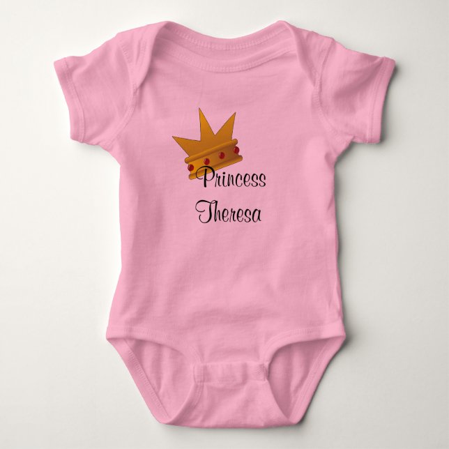 Personalized Princess Shirt - Baby's First Tee (Front)